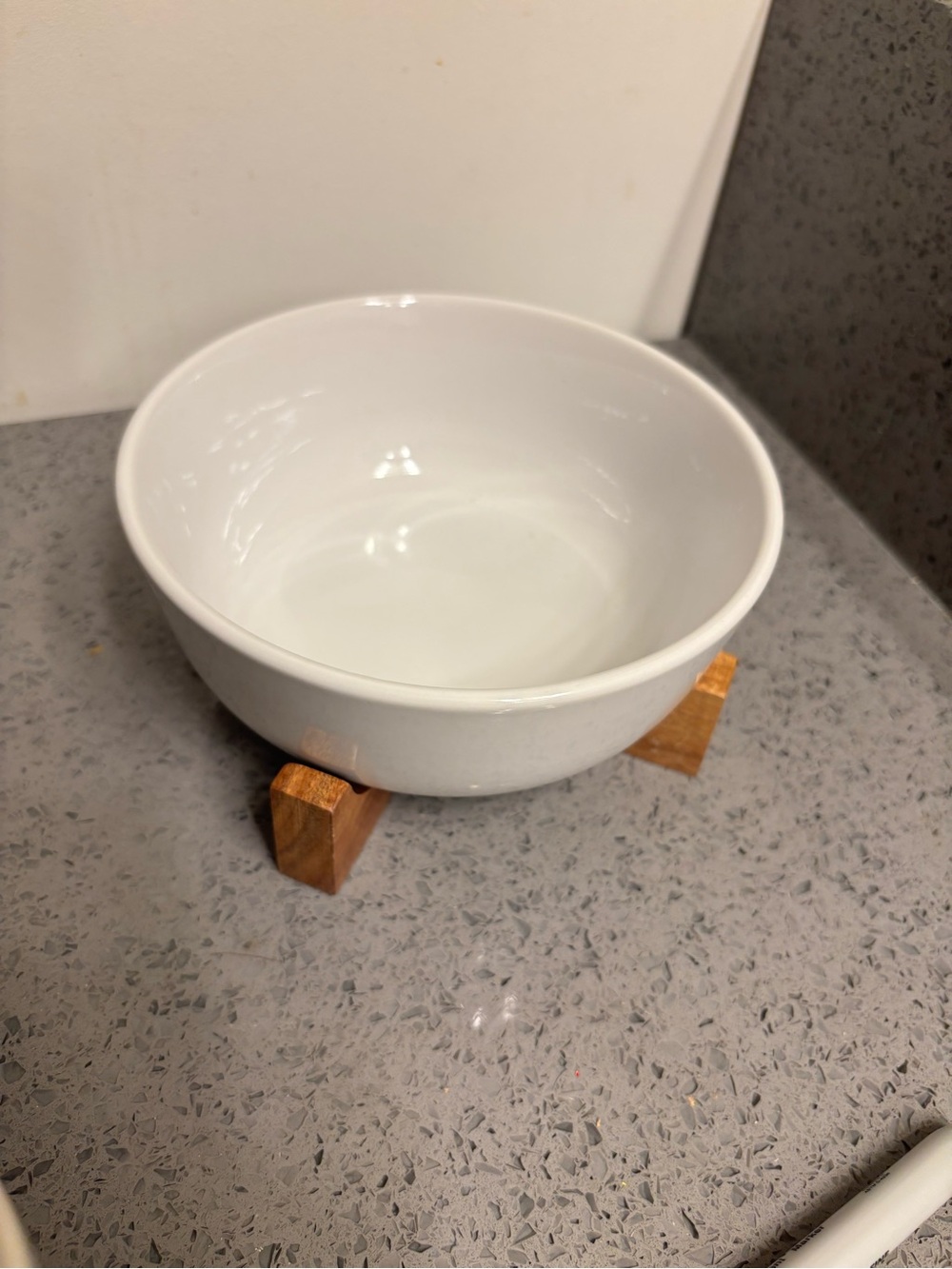 Crate & Barrel Oven-to-Table Small Serve Bowl with Acacia Wood Trivet